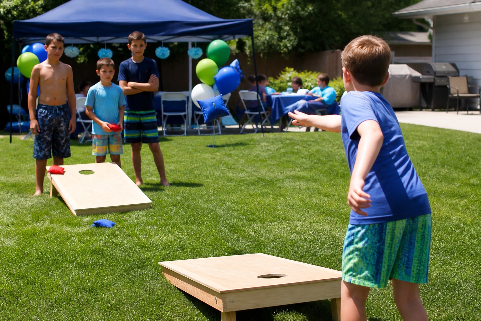 Cornhole rental at a Grazie Mille event