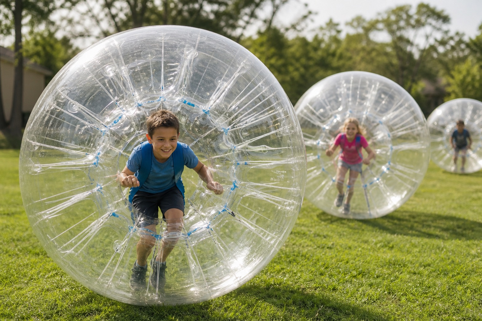 Human Hamster Balls rental at a Grazie Mille event