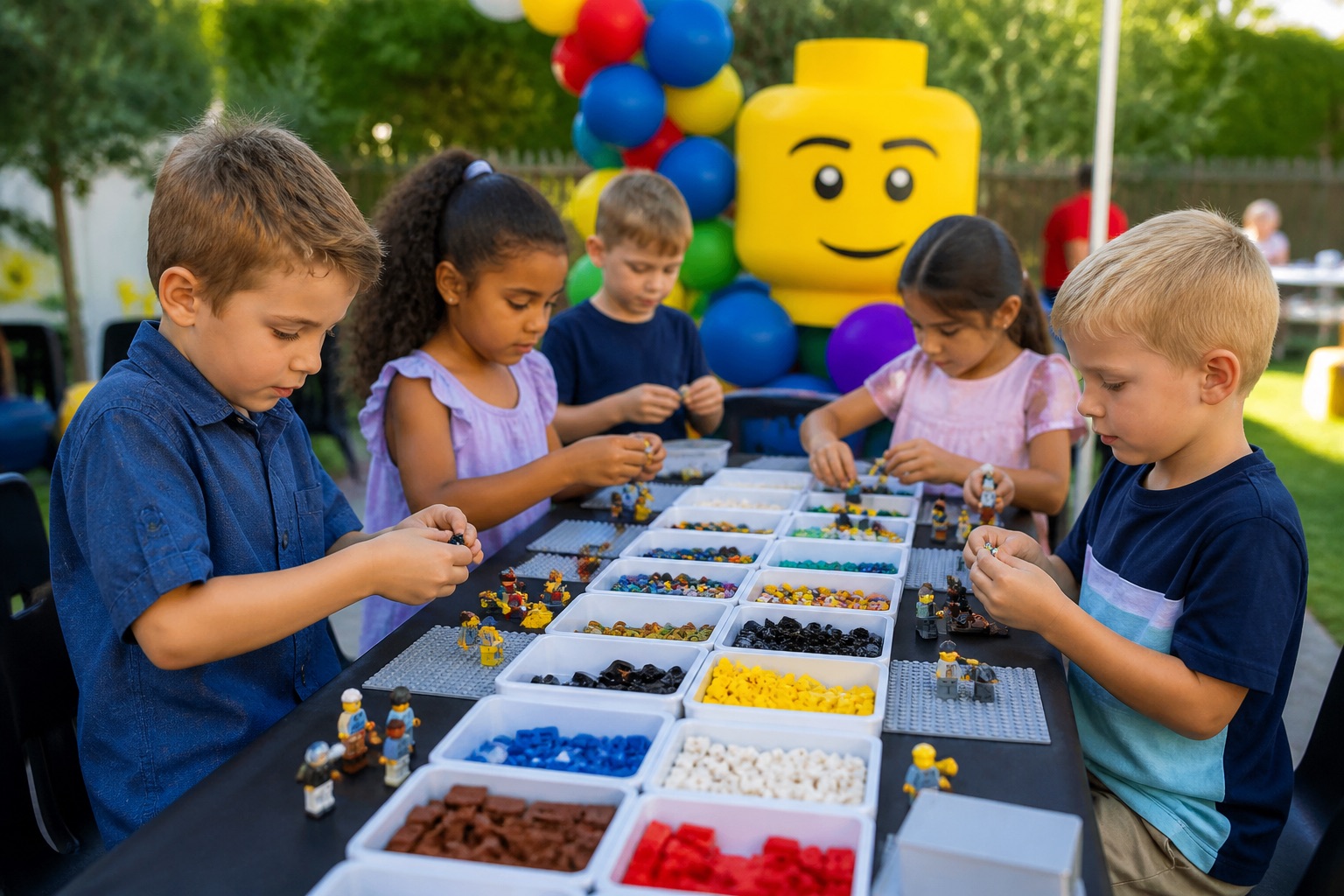 Build Lego Minifigure rental at a Grazie Mille event
