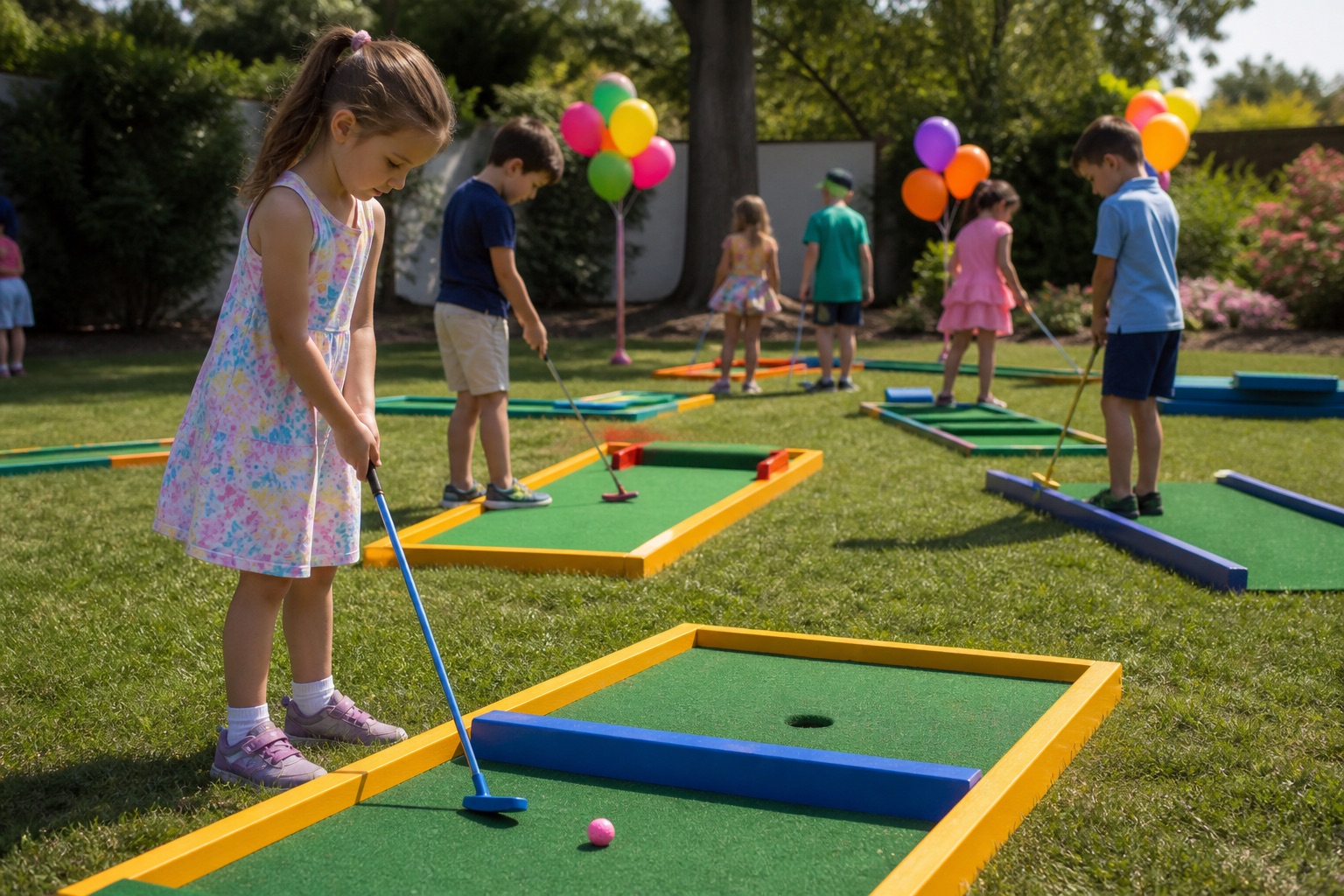 Mini Golf rental at a Grazie Mille event